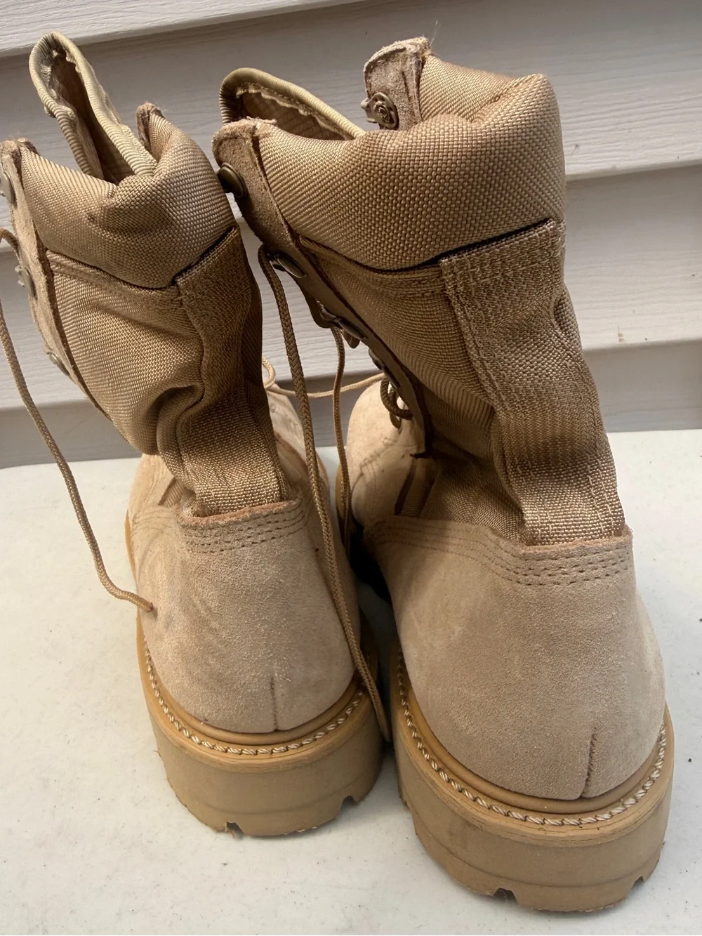 Vibram PT 8430 UFCW Sz 7 W Lace Up Military Boots Steel Toe Tan Hot Weather NEW